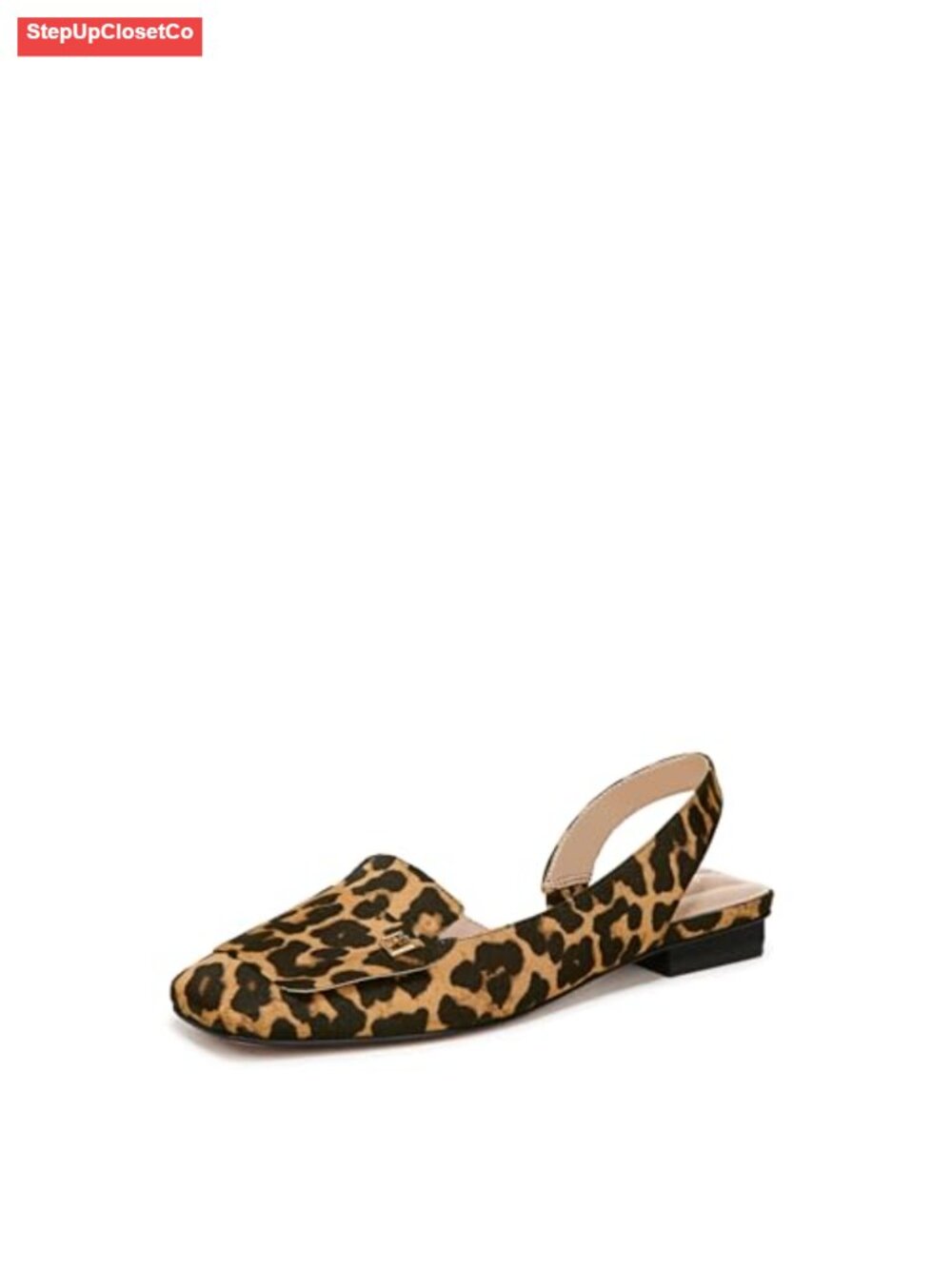 Franco Sarto Tegan Leather Slingback Ballet Flats Square Toe Women's